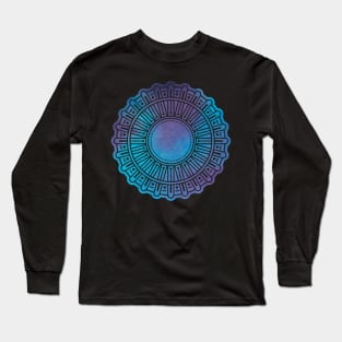 Turquoise Atlantis Mandala Long Sleeve T-Shirt